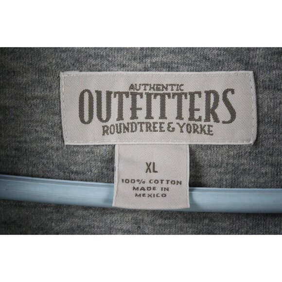 Roundtree & Yorke Authentic Outfitters Creme/Beige Cotton Men's XL 1/4 Zip Pullo - Picture 3 of 4